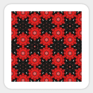 Red and Black Vintage Spanish Tile Sticker